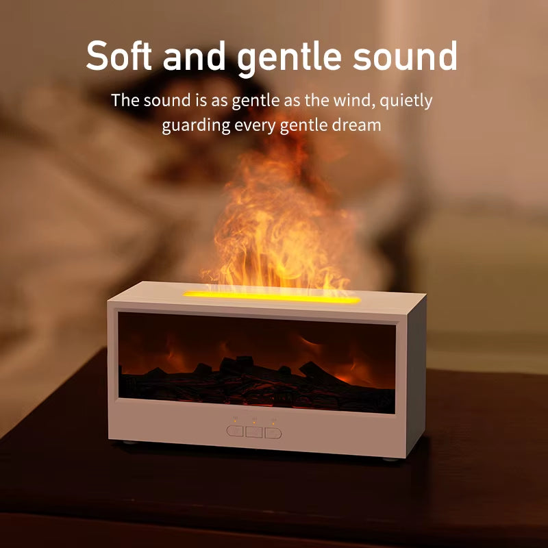 New Creative Design Rgb Colorful Simulated Flame Aroma Diffuser Bonfire Essential Oil Humidifier with Remote